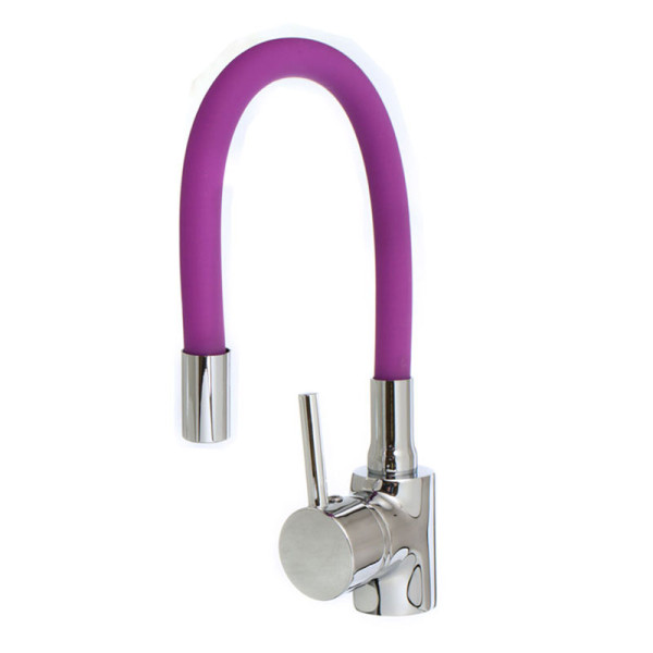 Смеситель для кухни Ex-promt Kitchen с гибким изливом, хром (Ex125.4-11 purple)