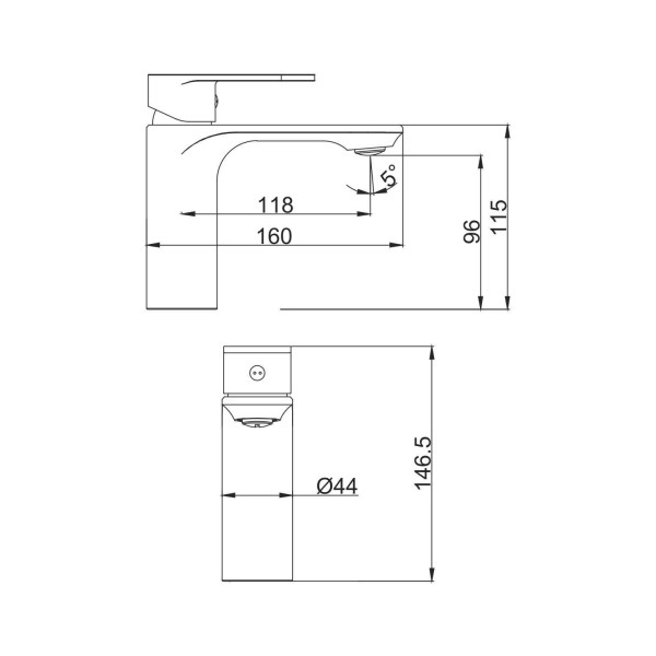 Смеситель для раковины Fashun хром (A1085) Смеситель для раковины Fashun хром (A1085)