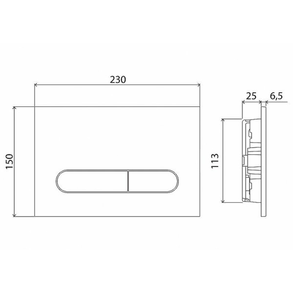 Клавиша смывная BelBagno Prospero белая (BB004-PR-BIANCO)