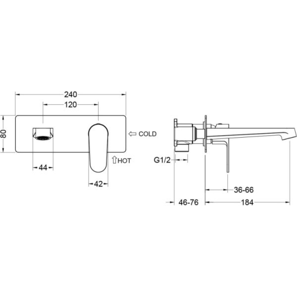 Смеситель для раковины Aquatek Оберон черный матовый (AQ1213MB)