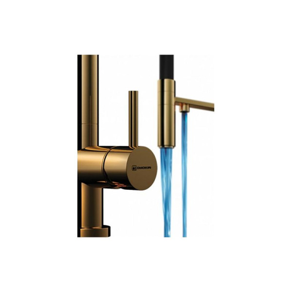 Смеситель для кухни Omoikiri Kanto-PVD-LG светлое золото/черный, гибкий шланг (4994014) Смеситель для кухни Omoikiri Kanto-PVD-LG светлое золото/черный, гибкий шланг (4994014)