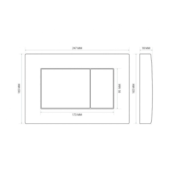Инсталляция для подвесного унитаза Berges ATOM 410 с клавишей (040331) хром