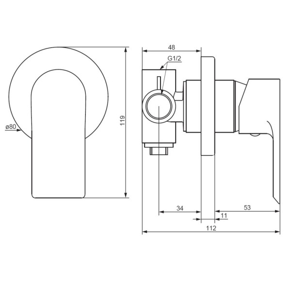 Смеситель для душа Damixa Apollo черный (477500300) Смеситель для душа Damixa Apollo черный (477500300)