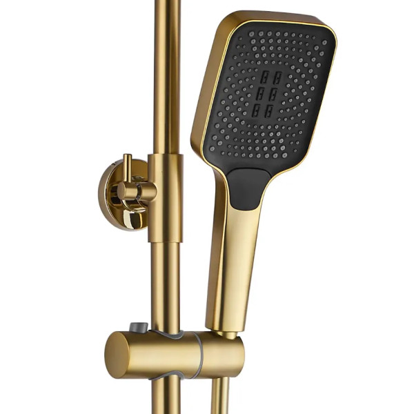 Душевая система термостатическая на четыре режима Rea Rob Gold mat (REA-P6623)