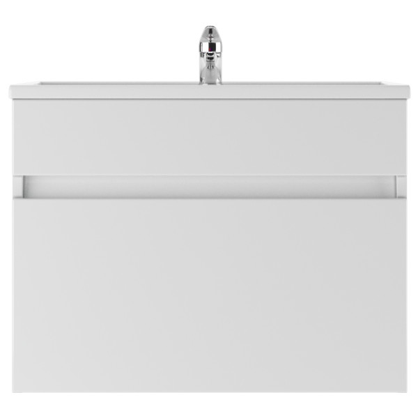 Тумба подвесная под умывальник Фостер 70 Классик с одним ящиком В1 Айсберг Домино (DA3010T)