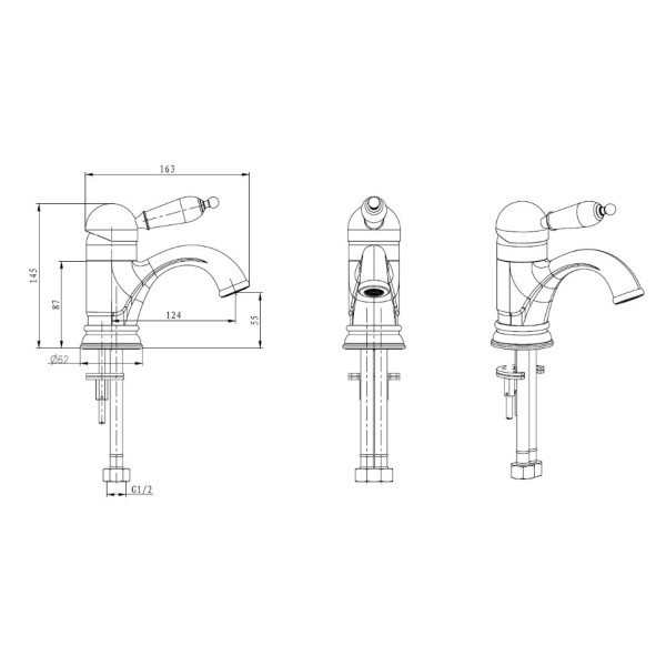 Смеситель для раковины Boheme Crystal бронзовый (301-CRST) Смеситель для раковины Boheme Crystal бронзовый (301-CRST)