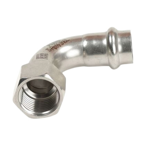 Переход угловой 22х1/2"В Rehau EdelPress (пресс, нержавеющая сталь) (11909231001)