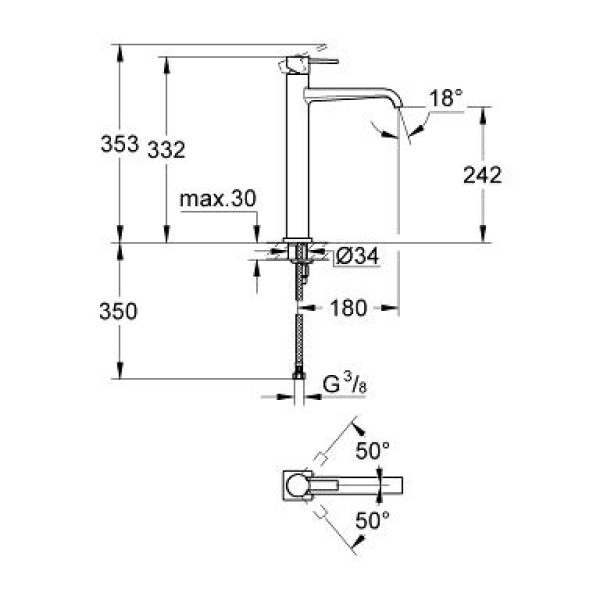 Смеситель для раковины Grohe Allure (23403000) Смеситель для раковины Grohe Allure (23403000)