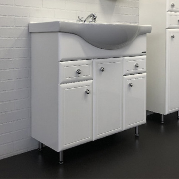 Тумба напольная Comforty Рига 875x880x510 дуб сонома матовый с раковиной (00-00001556)