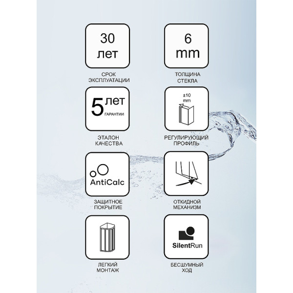 Дверь душевая Ravak Blix 180x190 стекло прозрачное, профиль сатин (0YVY0U0Z1)