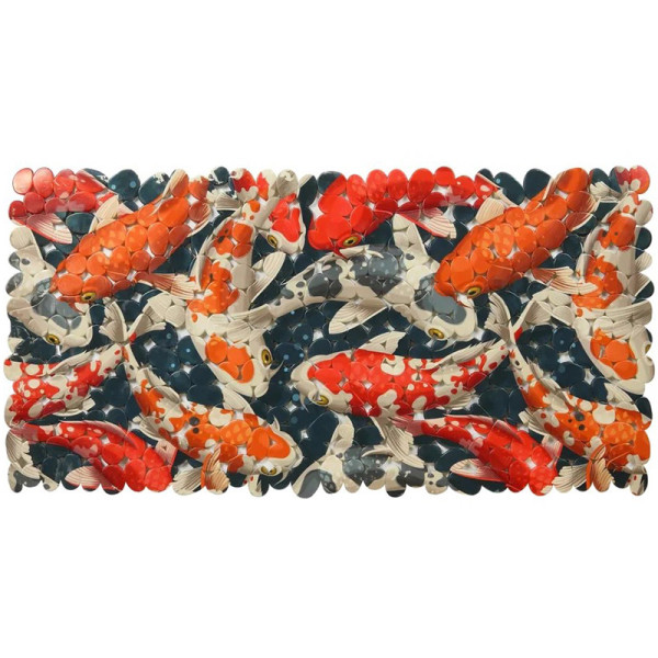 Коврик для ванной Melodia ПВХ Creative "Рыбки" прямоугольный 70x36cм (MK028)