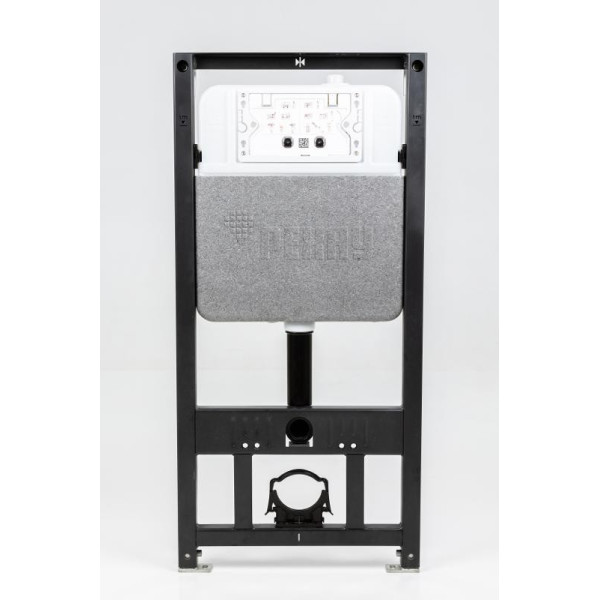 Инсталляция для подвесного унитаза РЕХАУ NovaFlow с клавишей смыва Nova ORB 001 с круглыми клавишами, пластик, хром, глянцевый (19101061001)