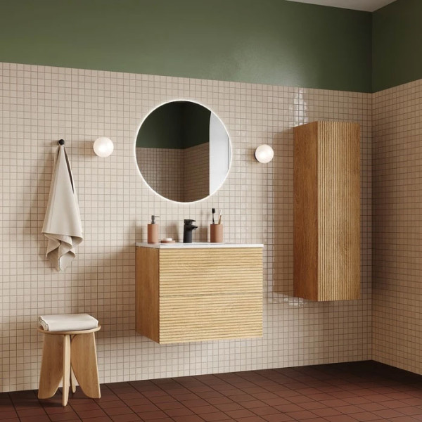 Пенал подвесной Iddis Bild 30x32x109 дуб светлый (BIL30V0i97)