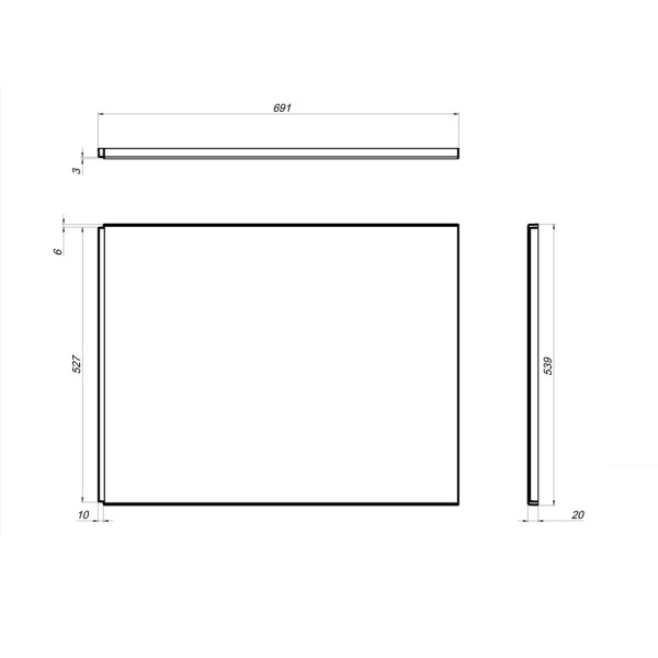 Экран торцевой AM.PM 70 (W00A-000-070W-S) Экран торцевой AM.PM 70 (W00A-000-070W-S)