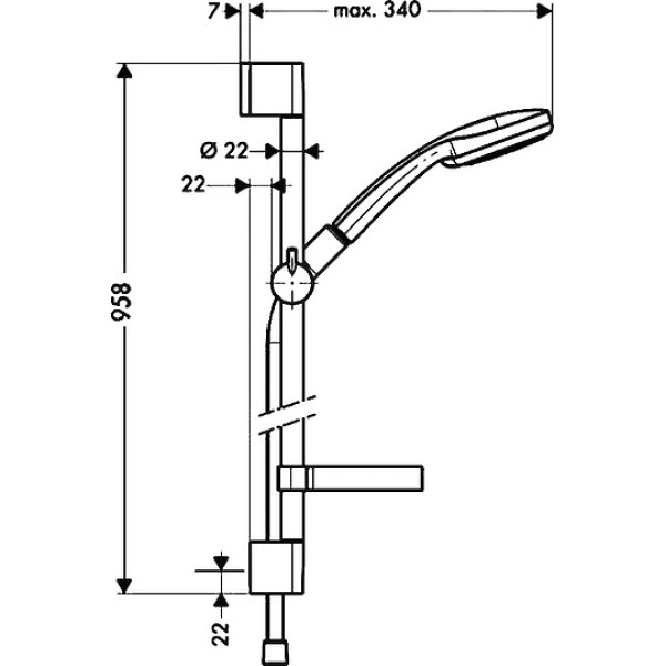 Душевой гарнитур Hansgrohe Croma 100 Vario/Unica'C Shower Set (27771000)
