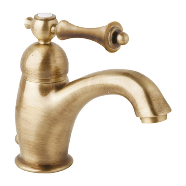 Смеситель для раковины Cezares Margot бронзовый, ручка рычаг - бронза (MARGOT-LSM1-02-M)