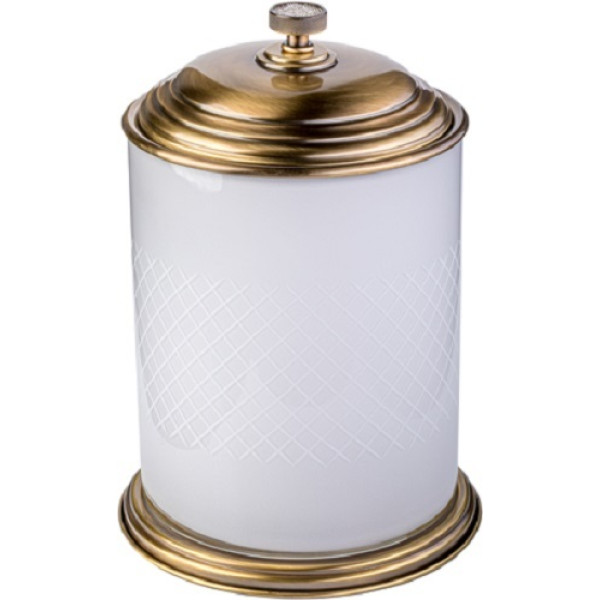 Ведро для мусора Boheme Royal Cristal 23x23x32,5 бронза (10934-BR)