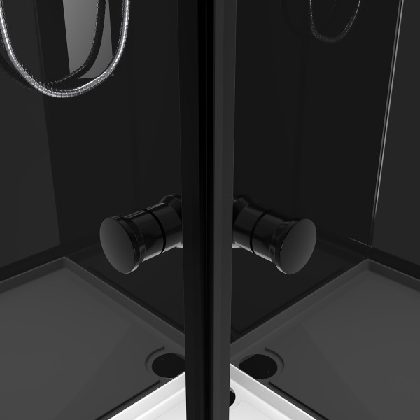 Душевая кабина Loranto Neo 90x90x190 стекло прозрачное, профиль черный (CS-21801-BP)