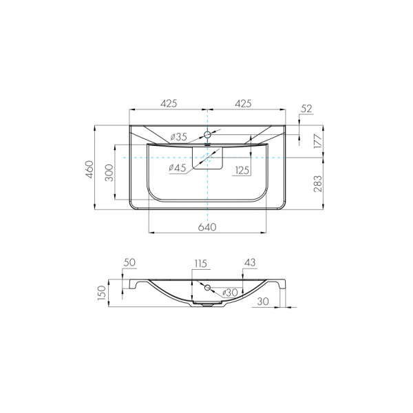 Раковина встраиваемая Aquaton Шерилл 85x46x15 белый (1.A714.4.3KS.H01.0)