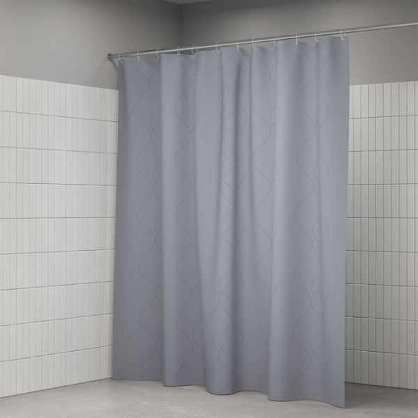 Шторка для ванн текстильная Iddis Base 240x200 серая (BD03P24i11)