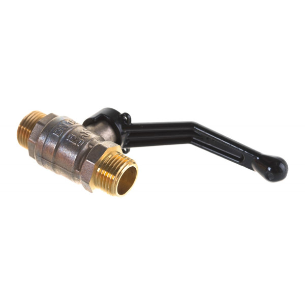 Кран 1/2" НН шаровый LD Pride (чёрная ручка) (LD 47.305.15) Кран 1/2" НН шаровый LD Pride (чёрная ручка) (LD 47.305.15)