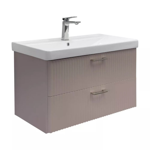 Тумба подвесная с раковиной Comforty Ангара 910x475x590 дуб латте (00-00021036)