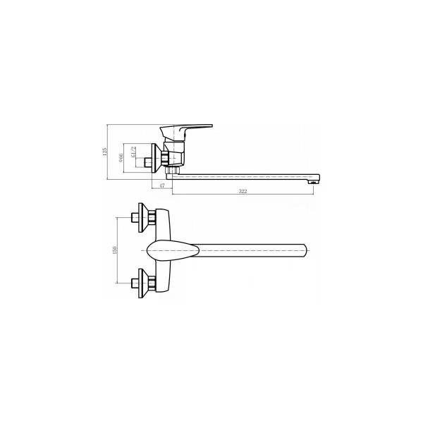 Смеситель для кухни Plstart черный (PL4605-7)