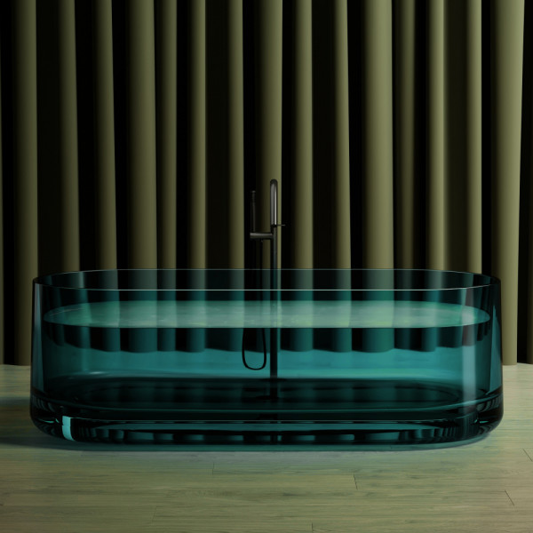 Ванна прозрачная Abber Kristall 170x75 бирюзовая (AT9708Aquamarin) Ванна прозрачная Abber Kristall 170x75 бирюзовая (AT9708Aquamarin)