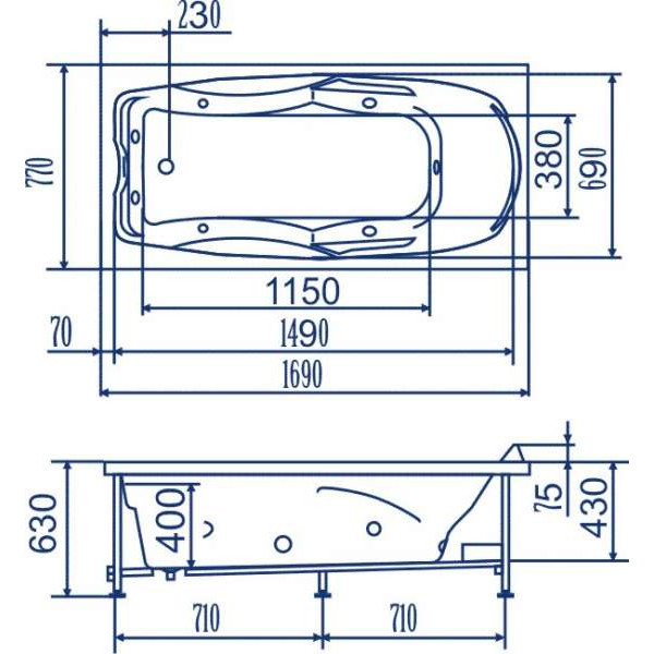 Ванна гидромассажная и аэромассажная Bach Исланд 170х77 система 4А (г/м 6 форсунок, спинной массаж 4 форсунки, аэро массаж 10 форсунок) Ванна гидромассажная и аэромассажная Bach Исланд 170х77 система 4А (г/м 6 форсунок, спинной массаж 4 форсунки, аэро массаж 10 форсунок)