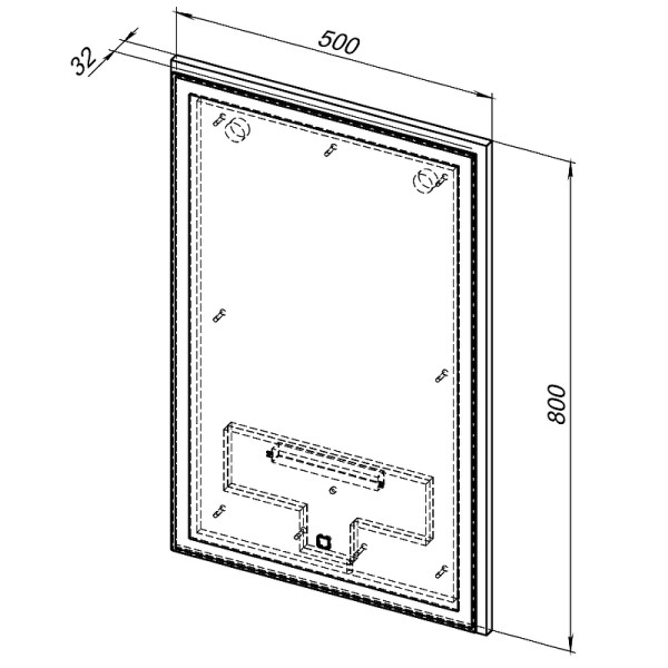 Зеркало с подсветкой Aquanet Nova Lite 50x80 белый (00274679)