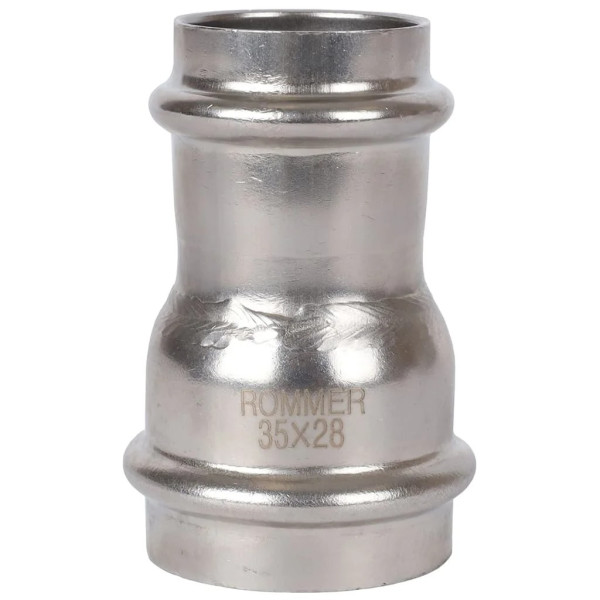 Муфта переходная 35х28 Rommer из нержавеющей стали (пресс) (RSS-0018-003528)