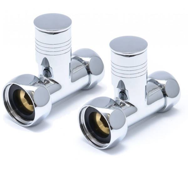 Вентиль прямой для полотенцесушителя INDIGO 3/4"*1" в/в колпак, хром, пара