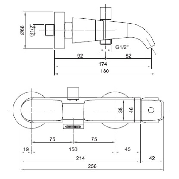 Смеситель для ванны и душа Zeegres Z.NOVARA (56002001) Смеситель для ванны и душа Zeegres Z.NOVARA (56002001)