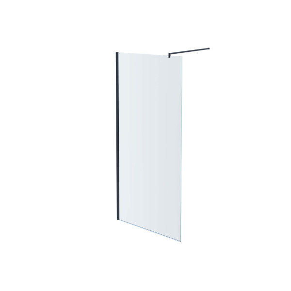 Душевая перегородка Aquatek 90x200 стекло прозрачное, профиль оружейная сталь (AQ WIW 09020GM)