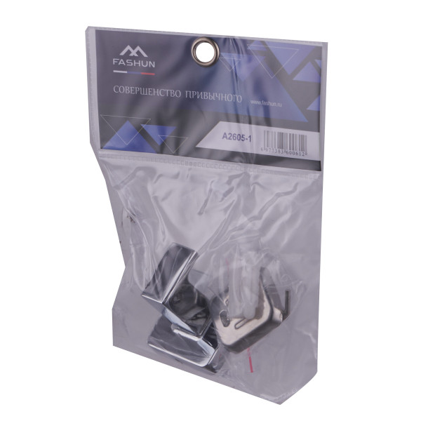 Крючок Fashun одинарный 45х46х44 мм цинк. сплав + нерж. сталь хром (A2605-1)