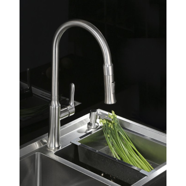 Смеситель для кухни Belbagno сатин (BB-LAM38-IN) Смеситель для кухни Belbagno сатин (BB-LAM38-IN)