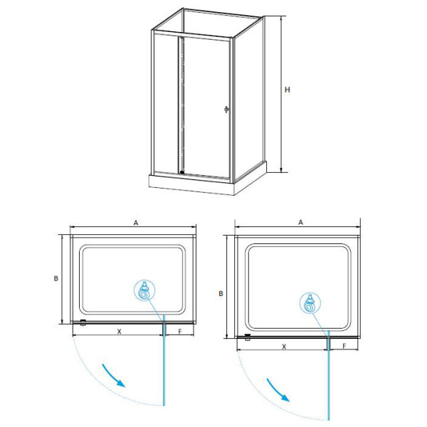 Душевая кабина RGW AN-207 70x70 стекло матовое, профиль белый (411320777-95)