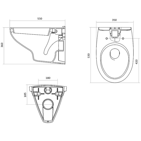 Комплект инсталляция с унитазом и клавишей Santek Бореаль с сиденьем SC с клавишей черной (1WH501775)