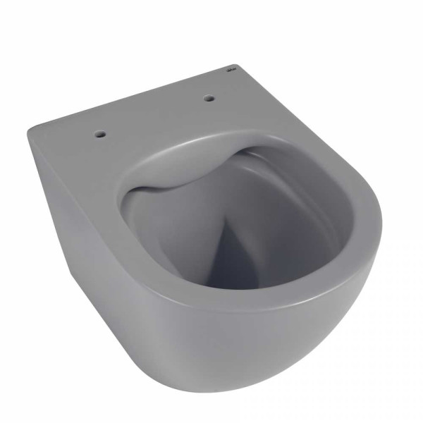Унитаз подвесной Abber Bequem безободковый, серый матовый (AC1101MG)
