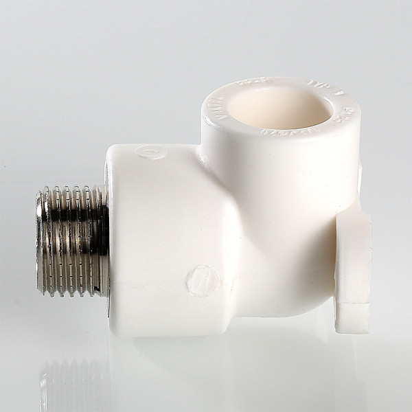 Водорозетка PP-R 20x1/2"Н Valtec (латунь, белая) VTp.755.0.02004