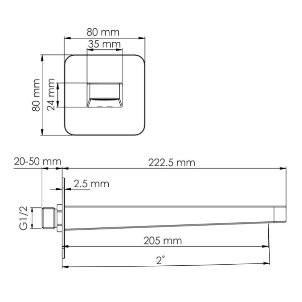 Излив WasserKRAFT хром (A298)