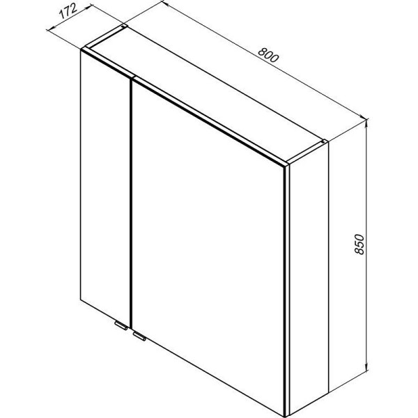 Зеркало-шкаф Aquanet Алвита 80x85 белый (00235342)