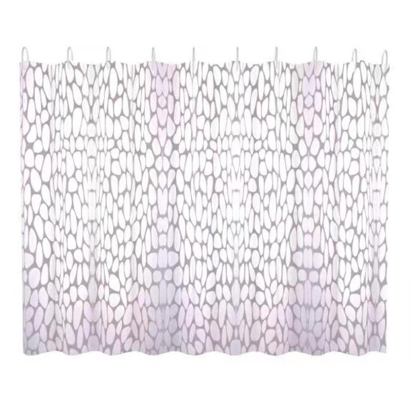 Шторка для ванны текстиль Fashun 1800x2000 полиэтилен замысловатый орнамент в пастельных тонах (A8815)