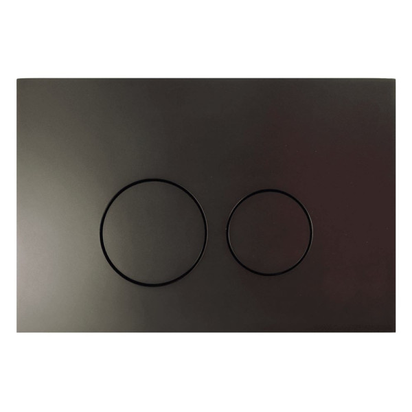 Смывная клавиша Aquanika Basic (два режима слива, механическое, черный матовый)  (01.02.52)