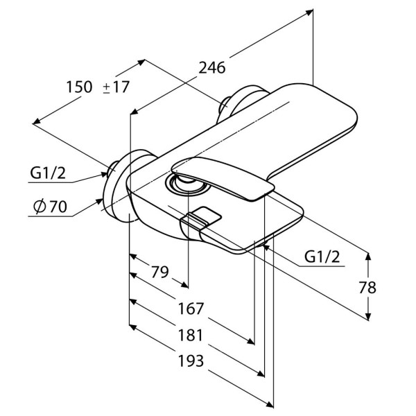 Смеситель для ванны и душа Kludi Balance белый/хром (524459175) Смеситель для ванны и душа Kludi Balance белый/хром (524459175)