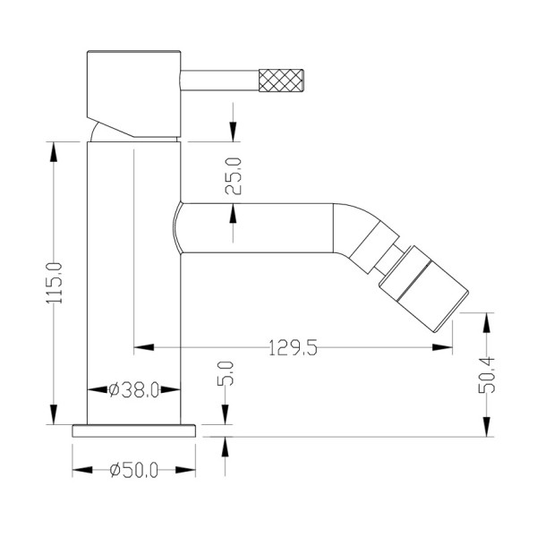 Смеситель для биде Boheme Uno Золотой (466-G)