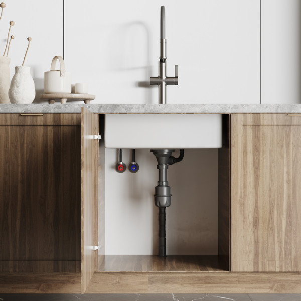 Сифон Iddis 40x3 1/2" бутылочный Iddis с выпуском переливом и гофротрубой Optima Home (900CVG0P10VD)