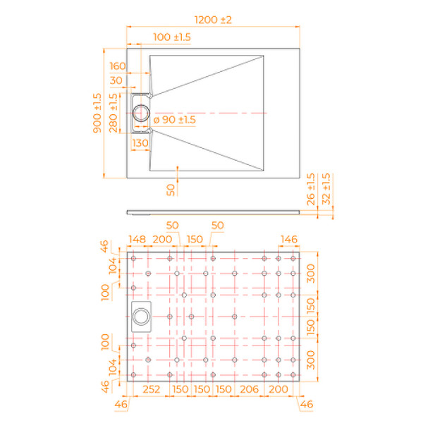 Душевой поддон RGW TUS-W 90x110 белый (553702911-01) Душевой поддон RGW TUS-W 90x110 белый (553702911-01)