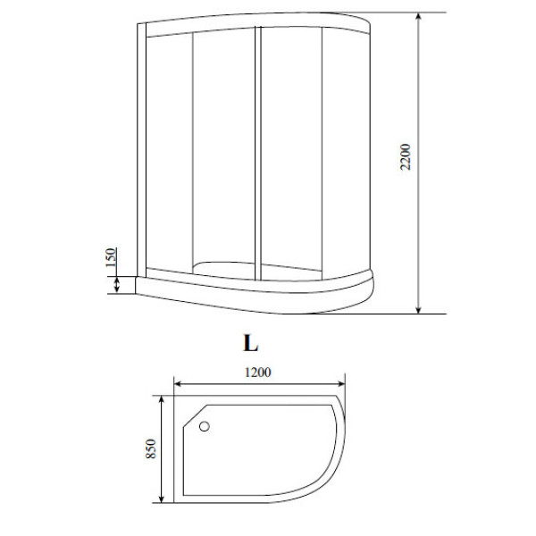 Кабина гидромассажная Timo Standart 1200*850*2200 L прямоугольная, низкий поддон,хром,графит (T-1102 L) Кабина гидромассажная Timo Standart 1200*850*2200 L прямоугольная, низкий поддон,хром,графит (T-1102 L)