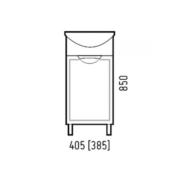 Тумба напольная Melodia Альфа 40 (Манго 40) 1 дверь белая (MFR80012WT)
